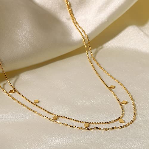 Collier double couche de perles à paillettes idéal pour illuminer vos tenues