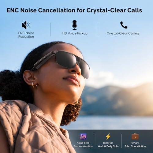 Image of Futopia AIVIS-L AI Smart Audio Glasses with ENC Noise Cancellation, Stereo Speakers, AI Translation-Hands-Free Music,Calls,Open Ear Music, Sport Headset, Intelligent Eyewear, Connect with Your Mobile