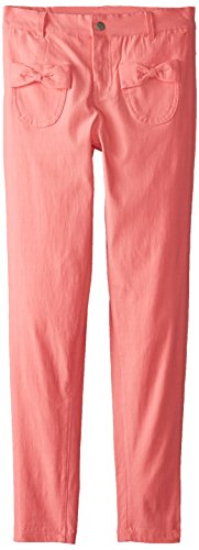 Dream Star Girls' Bow Pocket Super Stretch Twill Pant