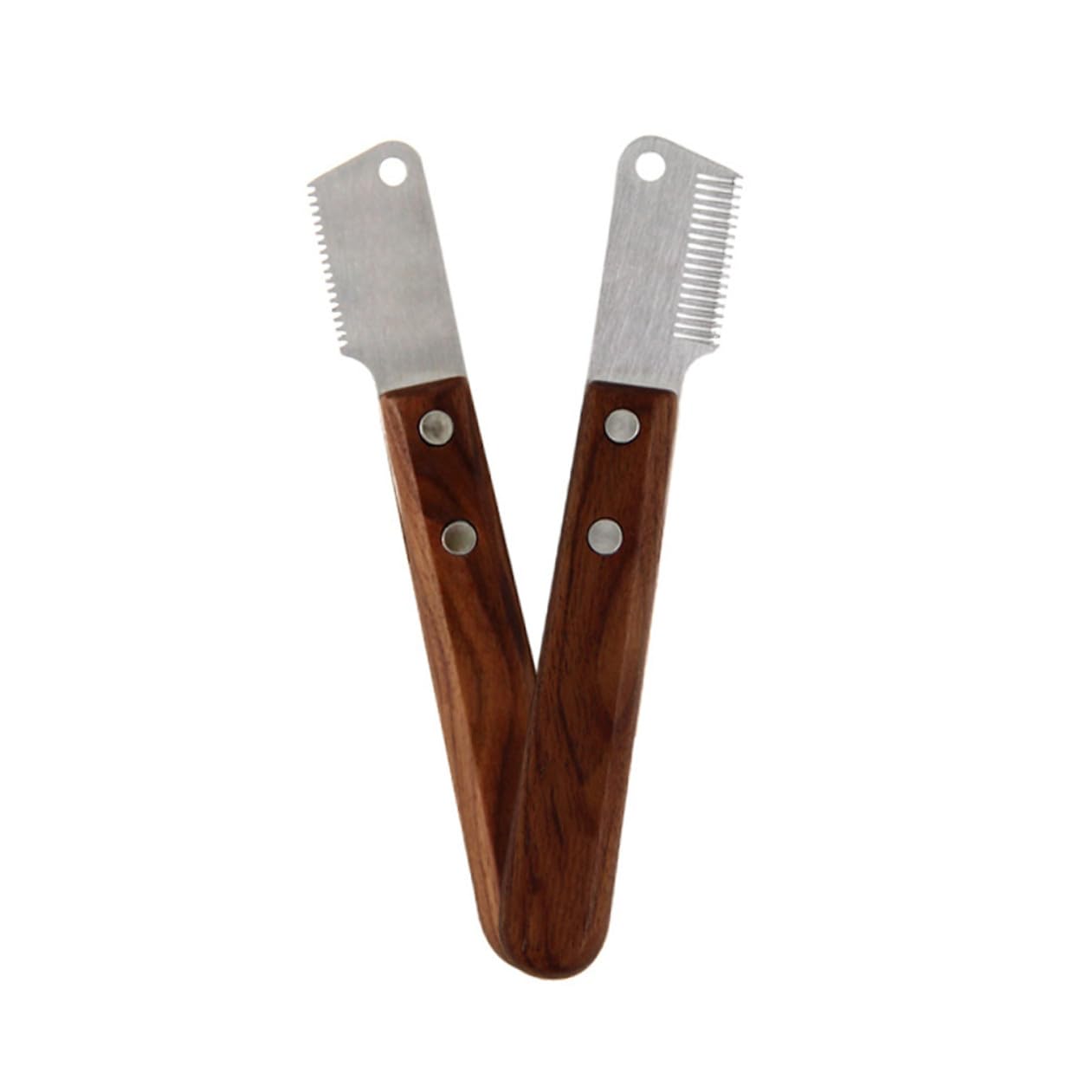 SUPVOX 3piezas Cepillo Deslanador para Inoxidable Rastrillo para Deshedding y Desenredado para Pelajes Gruesos Cuidado Mango De Ergonómico Eliminación Efectiva De Pelo Muerto y