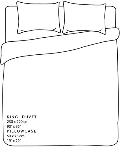 DTEX HOMES King Size Duvet Cover Set - 100% Pure Cotton Reversible Printed Bedding - Ultra Soft Hotel Quality Duvet Cover (Blossom DuckEgg) - Image 6