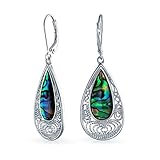Messen: 1,76 Zoll x 0,62 Zoll W, inklusive Leverback Gewicht: 4,9 Gramm Material: 925er Sterlingssilber Silber. Abalone Shell