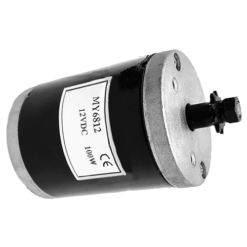 12V 100W Electric Scooter Motor with 7 Tooth 25H Chain Sprocket MY6812 Brushed Electric Motor Small High Speed Brush DC Motor for Razor E100 Scooter MX125 Electric Dirt Bike Replacement Part