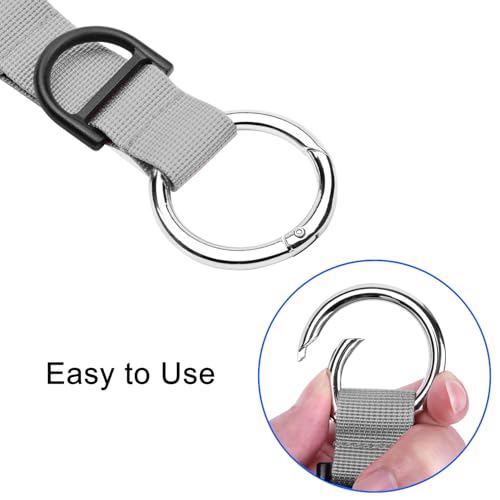 Image of Wisdompro Jacket Gripper Strap, Add a Bag Luggage Straps Baggage Suitcase Belts Travel Accessories with Hook and D-Ring - Make Your Hands Free, Easy to Carry Your Extra Bags - Gray