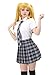 PROCOS US Size Schoolgirl Costume Women Japanese Uniform Outfit with Plaid Bow Tie 5 PCS Black