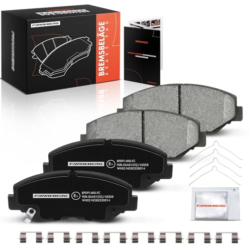 Frankberg Bremsbelagsatz inkl. 4x Bremsbeläge Vorne Kompatibel mit CR-V II RD Accord VII CL CN Civic X Stufenheck FC Accord VII Tourer CM CN Pilot Replace# 06450S9AE51