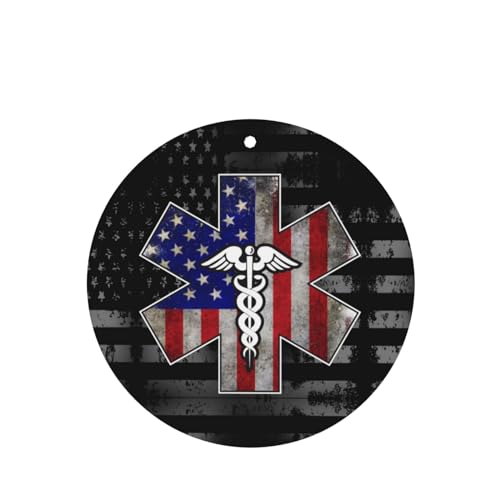 EMS Star of Life EMT Paramedic Medic American Flag Drive