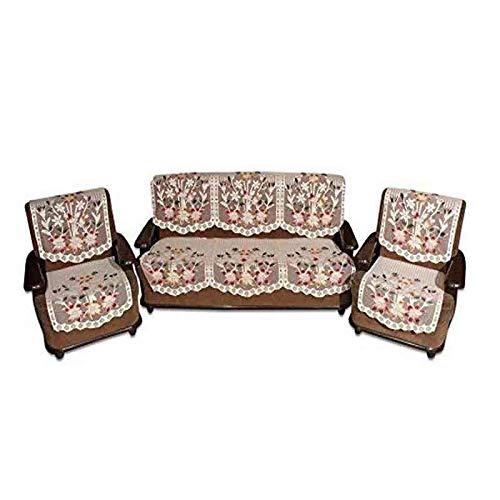 Amigos Beautifully Designed 5 Seater Sofa Cover Set Net Fabric Sofa
