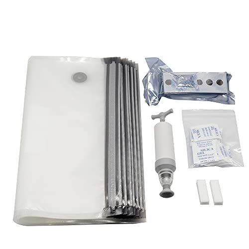 Sac de rangement pour filament imprimante 3D avec pompe à main et déshydratant x10
