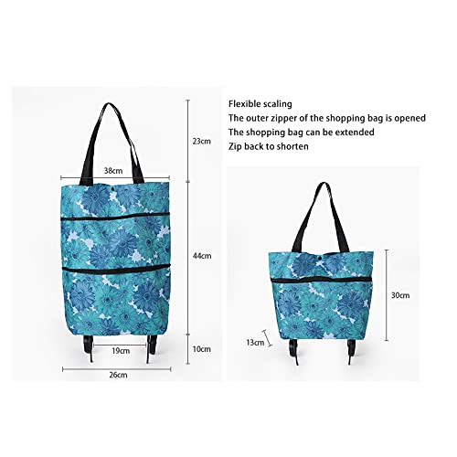 Einkaufstrolley Klappbar,Einkaufstrolley Treppensteiger Shopping Trolley Cart Rollator Einkaufstasche Mit Rollen Ältere… – Bild 3