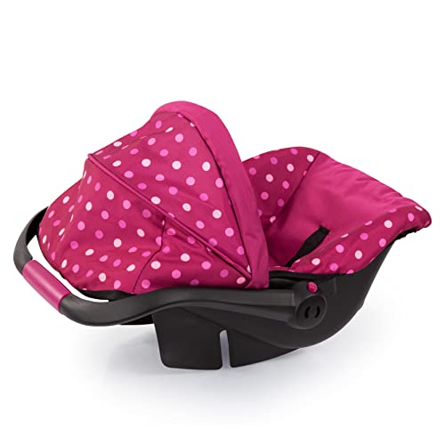 Bayer Design Baby Doll Deluxe Car Seat With Canopy- Polka Dots , Pink #TOP3