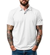 Men's Golf Polo Shirts UPF 50+ Short Sleeve Dri Fit Polos Stretch Performance Collared Golf Casua...