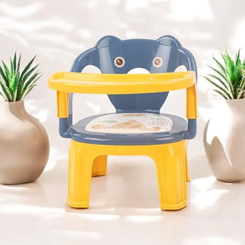 Image of Chocozone Plastic Baby Chair with Cushioned Seat & High Backrest Feeding Chair for Baby with Removable Tray Chair for Kids (6months -4 Years)