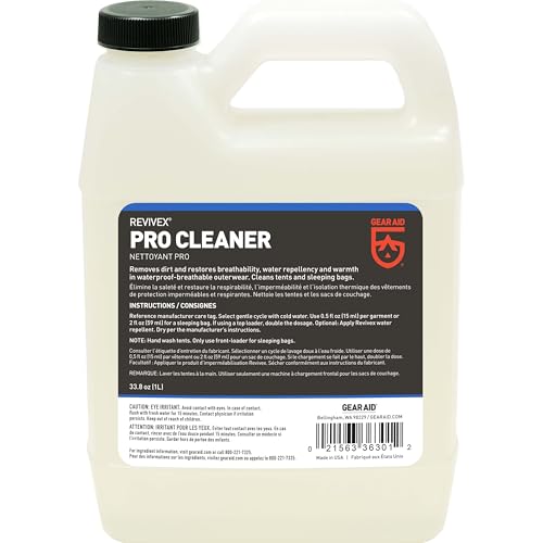 GEAR AID Revivex Pro Cleaner Wash for Synthetic Technical Fabrics, GORE-TEX Jackets, Tents, Sleeping...