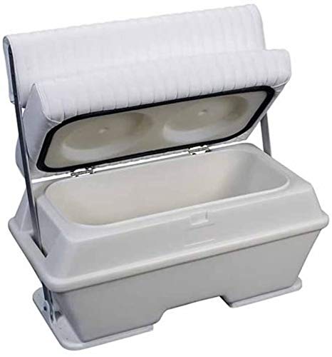 Moeller Deluxe Permanent Mount Swing Back Cooler Or Livewell Boat Seat (50-Quart, 30" X 17" X 34.5") #TOP4