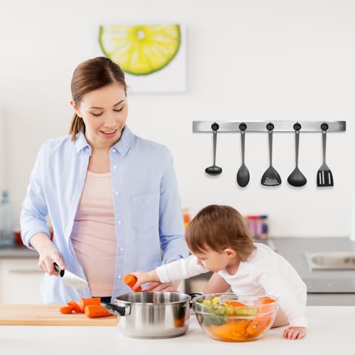 Neosmuk Magnethaken, 12kg Extra Starke Magnetische Haken für Camping, Werkstatt, Spind, Kleiderhaken mit Neodym Magnet für Outdoor und Kreuzfahrt Zubehör, Schwarz,4er-Pack