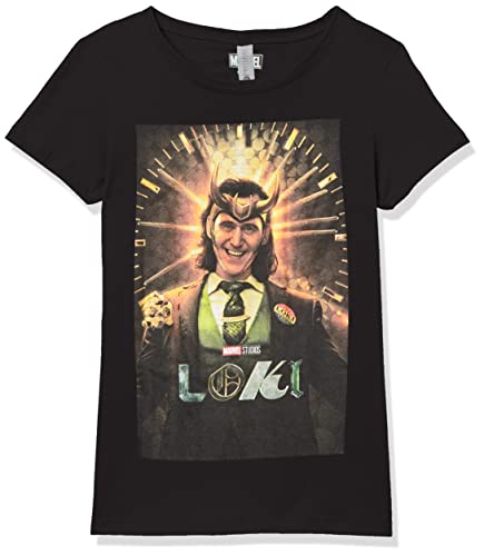 T-shirt Loki Marvel fille noir XL idéal pour le collège et les sorties