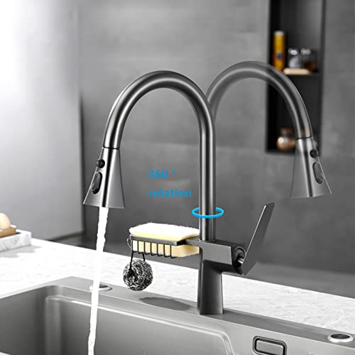 Robinet d'évier trou unique avec douchette extractible pour cuisine