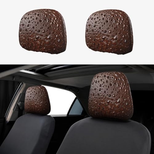 HLSBSSL Ostrich Leather Printed Headrest Covers