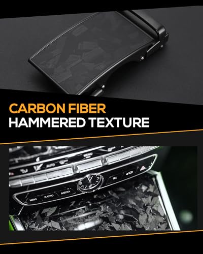 Image of Chaoren Leather Ratchet Belt 2 Pack Dress with Click Sliding Buckle 1 3 /8 inch in Gift Set Box - Adjustable Trim to Fit