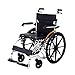 WANGXNCase Rollstuhl Faltbar Aluminium,Manueller Selbstfahrender Leichter Klapprollstuhl Mit Commode Pan Elderly Mobility Padded Chair, Zusammenklappbare Motorroller Mit Klappbarer Rückenlehne