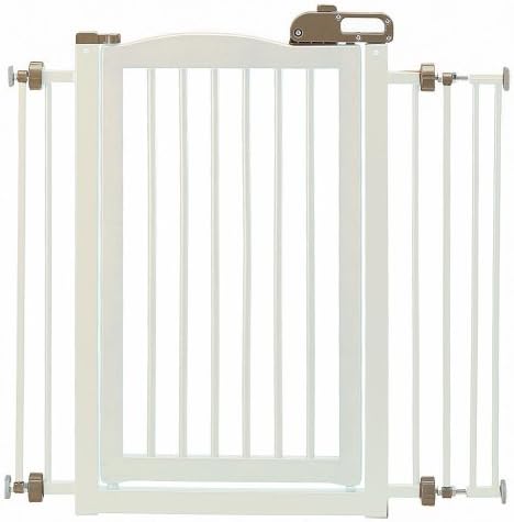 Richell Wood One-Touch Pet Gate, White Finish