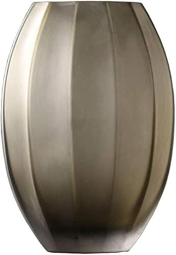 Vases Decor Frosted Glass Vase Home Coffee Desktop Decoration American Transparent Vase 14.9/11.0 Inches Flower Vases (Grey) #TOP18