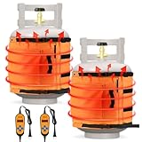 2 Pack Propane Tank Heater Blanket Gas LP Cylinder Tank Heater with Thermostat Controller Adjustment 41-122 °F and Timer Function, Propane Buckets Warmer Blanket Fit for 5-40LB Tanks (Orange)
