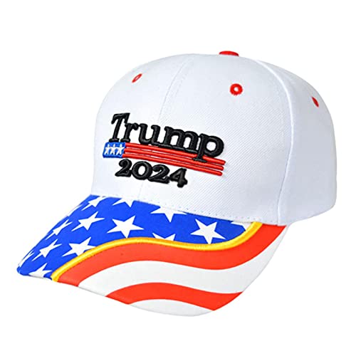 RBEN Trump 2024 Baseball Mütze Donald Trump Hat 2024 mit Variety in Farben Camouflage Bestickt US Trump Cap Verstellbar Baseballmütze Cover