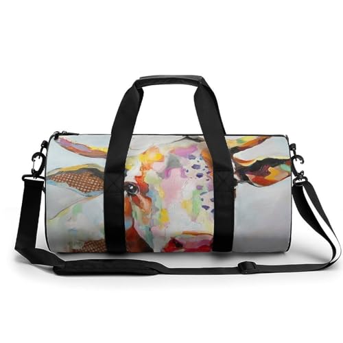 Sac de voyage vache 45x23cm avec compartiments pour le sport et camping