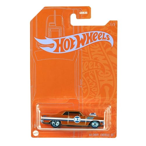 Hot Wheels Orange & Blue 53rd Anniversary '64 Chevelle SS 1:64 miniatura 1