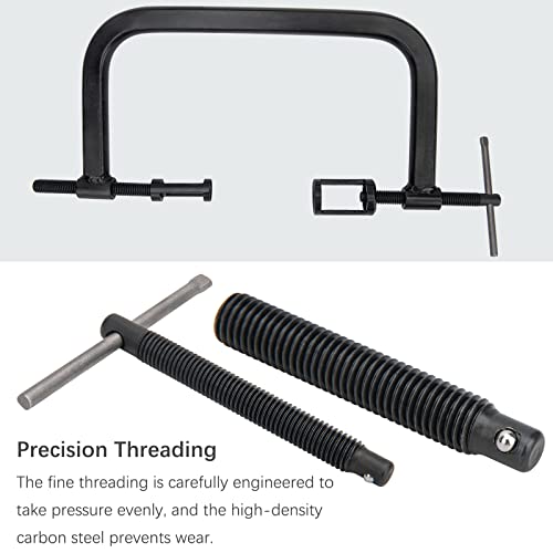 C Clamp Valve Spring Compressor, 10Pcs Valve Spring Removal Tool With Solid C Clamp, 5Pcs Collet Pusher Adapters For Motorcycle, Atv, Car, Small Engine Vehicle Equipment #TOP5