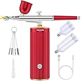 imyyds Airbrush Kit with Compressor, 32 PSI High Pressure Cordless Air Brush Kit with Air Compressor, Portable Single-Action Airbrush Compressor Set, Mini Airbrush Kit for Painting, Model, Nail,Makeup