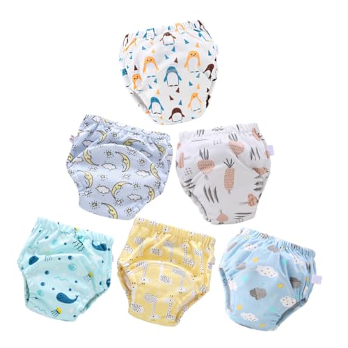 ZUNOXAZ 6 Piezas Entrenamiento Niña Reutilizables Algodón Fugas Lavables Cómodos para Control Orinal Infantil