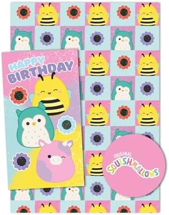 Danilo Squishmallows Card & Wrapping Paper Pack 1 Squishmallow Card 1 sheet of gift wrap 1 gift tag pack image 5