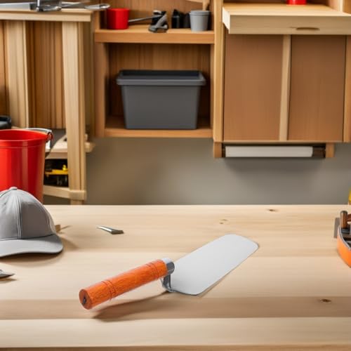 Llana de albañilería de acero inoxidable con mango de madera ergonómico 8