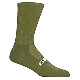 GIRO Comp Racer High Rise Calcetines, Verde/Gris, XL 46-50 Unisex Adulto
