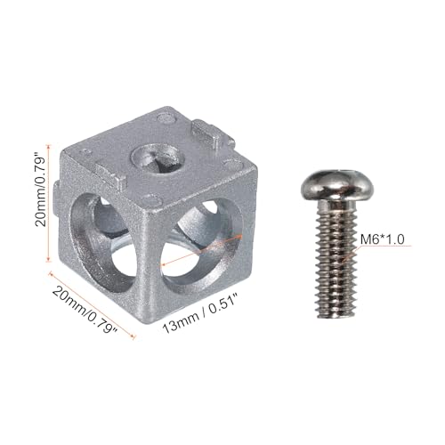 Équerre d'angle à 3 voies en aluminium pour profilé 3030 rigide - 3