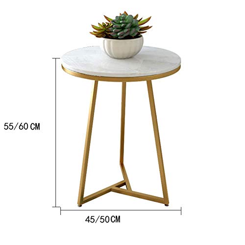 Table de chevet marbre et or pour petite chambre Sofaid