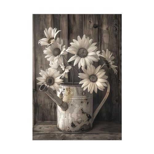 Peinture d'art abstrait de fleurs moderne toile non tissee tableau decoration murale 60x80