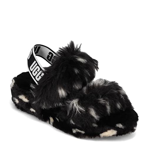 UGG Women's Oh Yeah Spots Slipper, Black, 3 UK