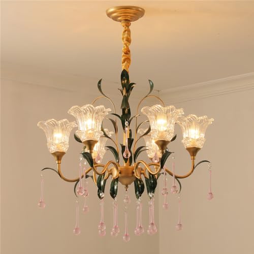 Lustre de salon fleur LED suspension restaurant chambre café et magasin LWX