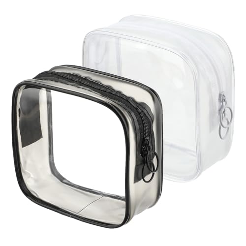 Pequeña Bolsa De Cosméticos 2 Unidades Bolsa De Maquillaje Bolsa De Viaje Transparente Organizador De Cosméticos Bolsa De Aseo Bolsa De Aseo Pequeño para Monedero Esenciales Mujer Y Hombre