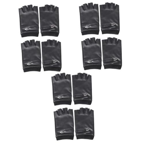 Gants de cyclisme cuir PU Healvian à doigts courts