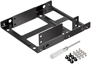 Inateck Ramka montażowa do 2 x 2,5" HDD/SSD, 2,5" na 3,5" wewnętrzna podwójna ramka na dysk twardy SSD zoptymalizowana wymienna ramka, adapter wraz z akcesoriami montażowymi