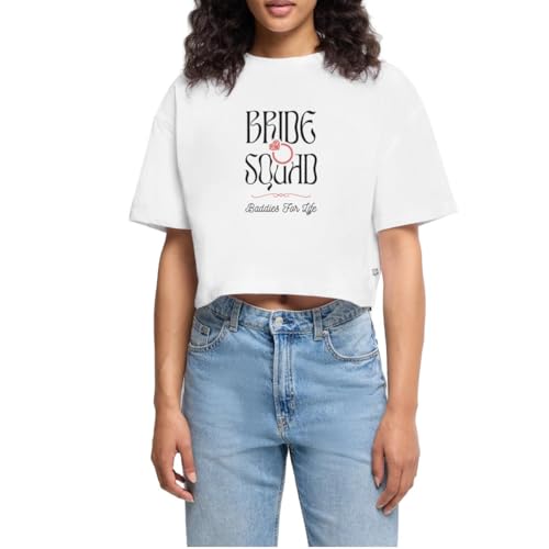 Crop top EVJF équipe de mariée t-shirt court oversize femme
