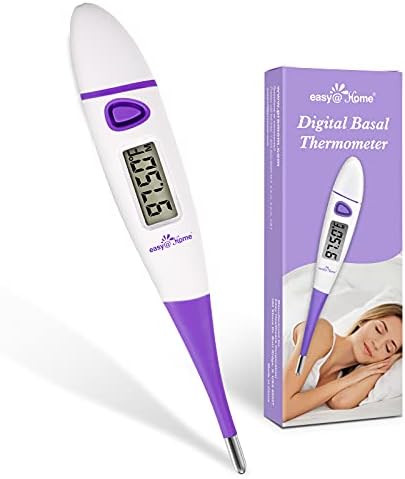 Easy@Home Basal Body Thermometer: BBT for Fertility Prediction with Memory Recall- Accurate Digital Basal Thermometer for Temperature Monitoring with Premom App - EBT-018