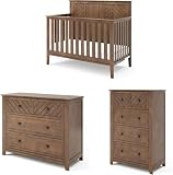 Child Craft Atwood Design 4-in-1 Convertible Baby Crib Nursery Furniture Set, Baby Bed, 3 Drawer Dresser and...