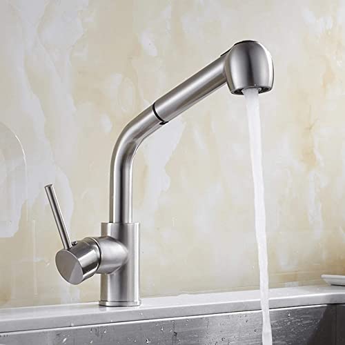 Robinet de cuisine extractible haut de gamme mitigeur rotatif eau chaude et froide
