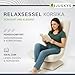 Juskys Relaxsessel Korsika - Ergonomisch & 360° drehbar, klappbar mit 5-lagiger Polsterung - Gemütlicher Cord Sessel für Wohnzimmer - Beige